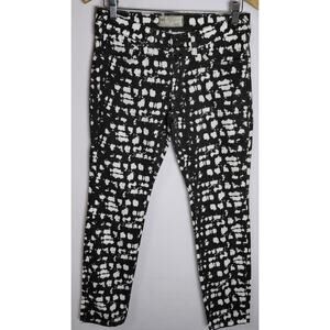 FREE PEOPLE Free People Black White Print Pants Women Size 29